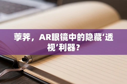 荸荠，AR眼镜中的隐藏‘透视’利器？