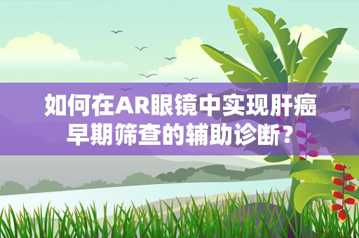 如何在AR眼镜中实现肝癌早期筛查的辅助诊断？