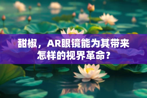 甜椒，AR眼镜能为其带来怎样的视界革命？