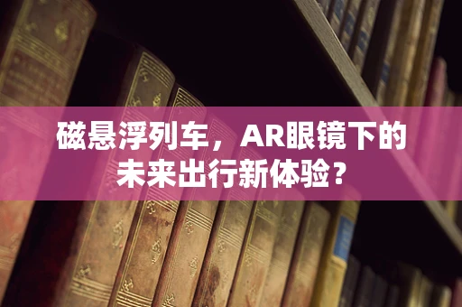 磁悬浮列车，AR眼镜下的未来出行新体验？