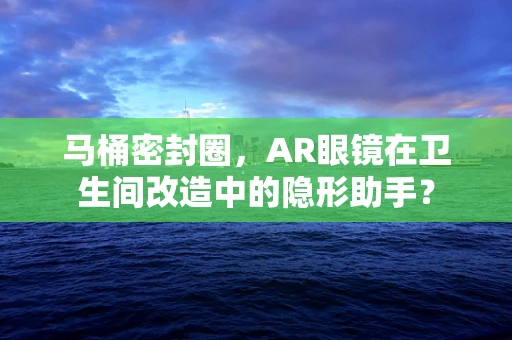 马桶密封圈，AR眼镜在卫生间改造中的隐形助手？